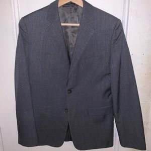 Nautica Gray Striped Two-Piece Suit Boys Sz 16